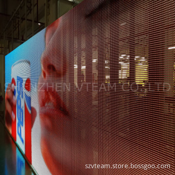 P10/P12 Transparent Full Color LED Curtain Display for Rental Show